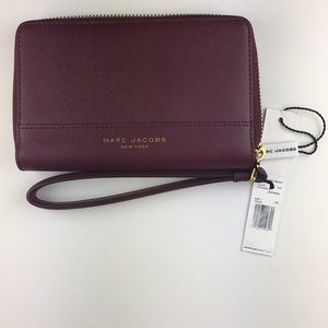 Marc Jacobs Saffiano Leather Phone Wristlet